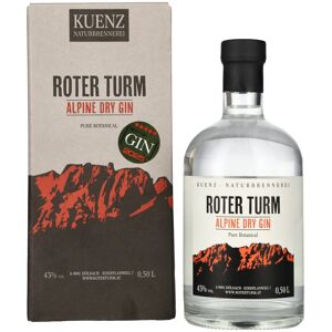 Roter Turm Alpine Dry Gin Pure Botanical 43% Vol. 0,5l en boîte cadeau - Publicité Roter Turm Alpine Dry Gin Pure Botanical 43% Vol. 0,5l en boîte cadeau - Publicité