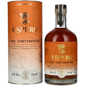 Ron Espero Dos Continentes Premium Caribbean Spirit 40% Vol. 0,7l en boîte cadeau - Publicité Ron Espero Dos Continentes Premium Caribbean Spirit 40% Vol. 0,7l en boîte cadeau - Publicité