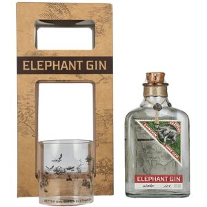 Elephant Gin Elephant London Dry Gin 45% Vol. 0,5l en boîte cadeau avec Verre - Publicité Elephant Gin Elephant London Dry Gin 45% Vol. 0,5l en boîte cadeau avec Verre - Publicité