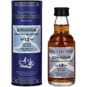 Whisky Edradour Edradour CALEDONIA 12 Years Old Highland Single Malt 46% Vol. 0,05l en boîte cadeau - Publicité Whisky Edradour Edradour CALEDONIA 12 Years Old Highland Single Malt 46% Vol. 0,05l en boîte cadeau - Publicité
