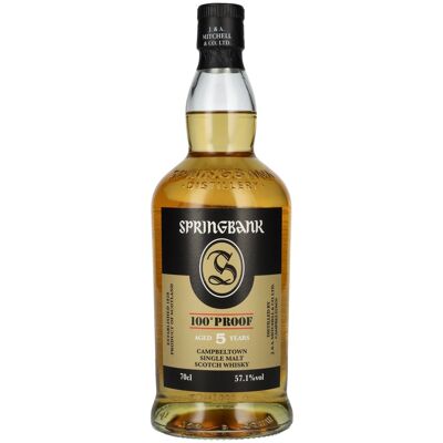 Springbank 100° Proof 5 Years Old Campbeltown Single Malt Scotch Whisky 57,1% Vol. 0,7l - Publicité Springbank 100° Proof 5 Years Old Campbeltown Single Malt Scotch Whisky 57,1% Vol. 0,7l - Publicité