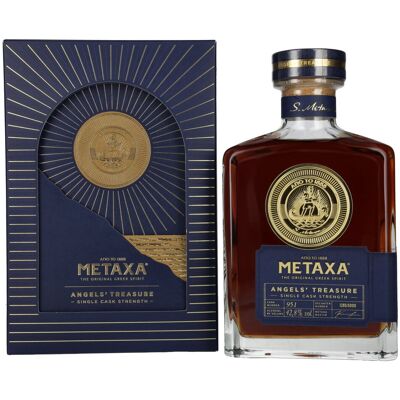 Metaxa Angels' Treasure Single Cask Strength 42,8% Vol. 0,7l en boîte cadeau - Publicité Metaxa Angels' Treasure Single Cask Strength 42,8% Vol. 0,7l en boîte cadeau - Publicité