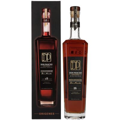 Don Pancho ORIGENES 18 Years Old Premium Panama Rum 40% Vol. 0,7l en boîte cadeau - Publicité Don Pancho ORIGENES 18 Years Old Premium Panama Rum 40% Vol. 0,7l en boîte cadeau - Publicité