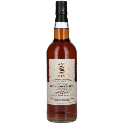 Signatory Vintage 100 Proof Edition INCHGOWER 13 Years Old Single Malt #53 2011 57,1% Vol. 0,7l - Publicité Signatory Vintage 100 Proof Edition INCHGOWER 13 Years Old Single Malt #53 2011 57,1% Vol. 0,7l - Publicité