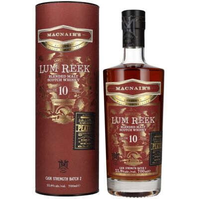 MacNair’s Boutique House of Spirits MacNair's Lum Reek 10 Years Old CASK STRENGTH Batch 2 55,8% Vol. 0,7l en boîte cadeau - Publicité MacNair’s Boutique House of Spirits MacNair's Lum Reek 10 Years Old CASK STRENGTH Batch 2 55,8% Vol. 0,7l en boîte cadeau - Publicité