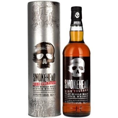 Whisky Smokehead Smokehead HIGH VOLTAGE Islay Single Malt Scotch Whisky 58% Vol. 0,7l in Tinbox - Publicité Whisky Smokehead Smokehead HIGH VOLTAGE Islay Single Malt Scotch Whisky 58% Vol. 0,7l in Tinbox - Publicité