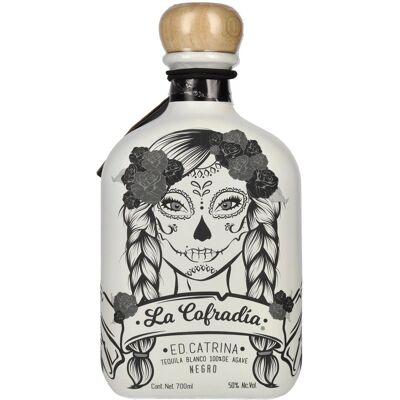 La Cofradia Tequila La Cofradia ED. CATRINA Tequila Blanco 100% de Agave NEGRO 50% Vol. 0,7l - Publicité La Cofradia Tequila La Cofradia ED. CATRINA Tequila Blanco 100% de Agave NEGRO 50% Vol. 0,7l - Publicité