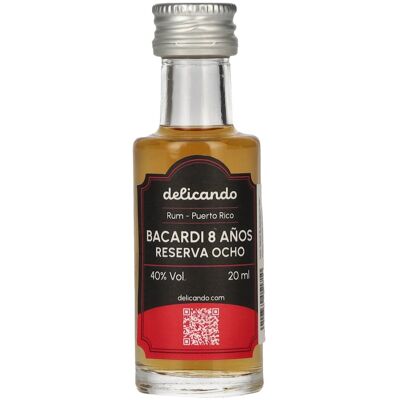 Bacardi 8 Años RESERVA OCHO Rare Gold Rum 40% Vol. 0,02l - Publicité Bacardi 8 Años RESERVA OCHO Rare Gold Rum 40% Vol. 0,02l - Publicité
