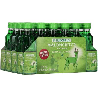 Liqueur St. Hubertus St. Hubertus WALDMEISTER Tropfen Grüner-Likör Limited Edition 15% Vol. 24x0,02l - Publicité Liqueur St. Hubertus St. Hubertus WALDMEISTER Tropfen Grüner-Likör Limited Edition 15% Vol. 24x0,02l - Publicité