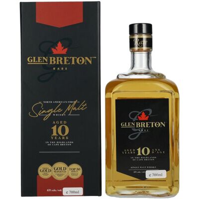 Glen Breton Rare 10 Years Old Canada's First Single Malt Whisky 43% Vol. 0,7l en boîte cadeau - Publicité Glen Breton Rare 10 Years Old Canada's First Single Malt Whisky 43% Vol. 0,7l en boîte cadeau - Publicité