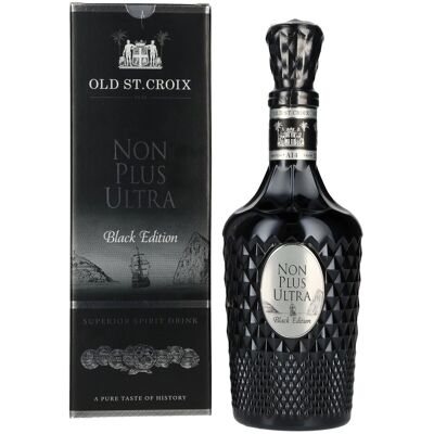 Old St. Croix A.H. Riise NON PLUS ULTRA Black Edition Superior Spirit Drink 42% Vol. 0,7l en boîte cadeau - Publicité Old St. Croix A.H. Riise NON PLUS ULTRA Black Edition Superior Spirit Drink 42% Vol. 0,7l en boîte cadeau - Publicité