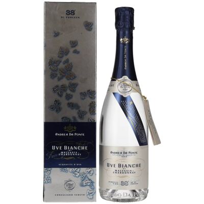 Andrea Da Ponte Uve Bianche di Malvasia e Chardonnay 38% Vol. 0,7l en boîte cadeau - Publicité Andrea Da Ponte Uve Bianche di Malvasia e Chardonnay 38% Vol. 0,7l en boîte cadeau - Publicité