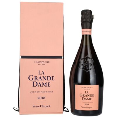 Veuve Clicquot Champagne LA GRANDE DAME Brut ROSÉ 2018 12,5% Vol. 0,75l en boîte cadeau - Publicité Veuve Clicquot Champagne LA GRANDE DAME Brut ROSÉ 2018 12,5% Vol. 0,75l en boîte cadeau - Publicité