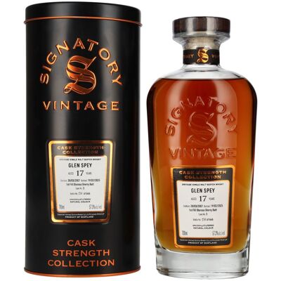 Signatory Vintage GLEN SPEY 17 Years Old 1st Fill Oloroso Cask Strength #3 2007 57,3% Vol. 0,7l in Tinbox - Publicité Signatory Vintage GLEN SPEY 17 Years Old 1st Fill Oloroso Cask Strength #3 2007 57,3% Vol. 0,7l in Tinbox - Publicité
