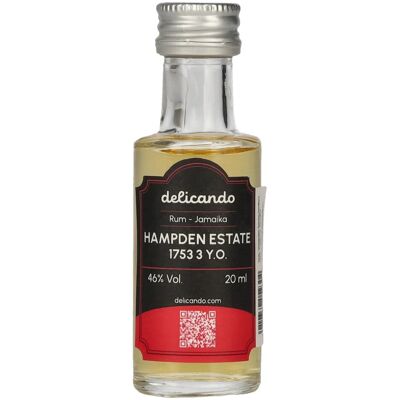 Rhum de Hampden Hampden Estate 1753 3 Years Old Pure Single Jamaican Rum 46% Vol. 0,02l - Publicité Rhum de Hampden Hampden Estate 1753 3 Years Old Pure Single Jamaican Rum 46% Vol. 0,02l - Publicité
