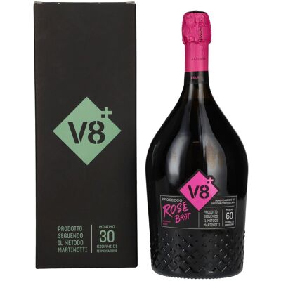 V8+ LELE Prosecco Rosé Brut Millesimato DOC 2022 11% Vol. 1,5l en boîte cadeau - Publicité V8+ LELE Prosecco Rosé Brut Millesimato DOC 2022 11% Vol. 1,5l en boîte cadeau - Publicité