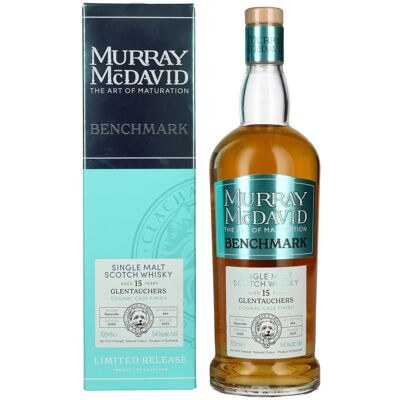 Murray McDavid Whisky Murray McDavid BENCHMARK 15 Years Old GLENTAUCHERS Cognac Cask Finish 2009 54,1% Vol. 0,7l en boîte cadeau - Publicité Murray McDavid Whisky Murray McDavid BENCHMARK 15 Years Old GLENTAUCHERS Cognac Cask Finish 2009 54,1% Vol. 0,7l en boîte cadeau - Publicité