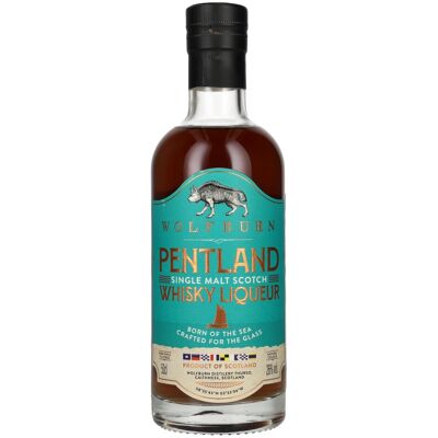 Le whisky Wolfburn Wolfburn PENTLAND Single Malt Scotch Whisky Liqueur 26% Vol. 0,5l - Publicité Le whisky Wolfburn Wolfburn PENTLAND Single Malt Scotch Whisky Liqueur 26% Vol. 0,5l - Publicité
