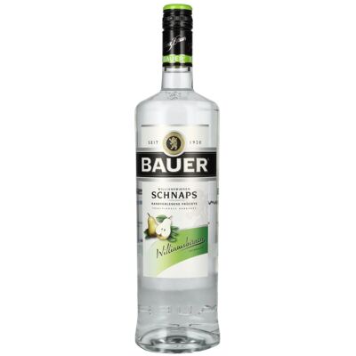 Bauer Williamsbirnen Schnaps 36% Vol. 1l - Publicité Bauer Williamsbirnen Schnaps 36% Vol. 1l - Publicité