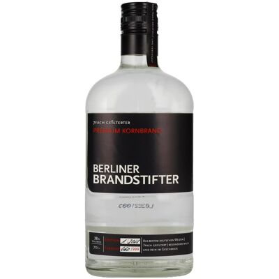 Berliner Brandstifter Premium Kornbrand 38% Vol. 0,7l - Publicité Berliner Brandstifter Premium Kornbrand 38% Vol. 0,7l - Publicité