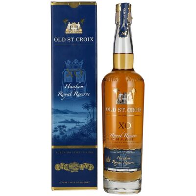 Old St. Croix A.H. Riise X.O. HAAKON ROYAL RESERVE Superior Spirit Drink 42% Vol. 0,7l en boîte cadeau - Publicité Old St. Croix A.H. Riise X.O. HAAKON ROYAL RESERVE Superior Spirit Drink 42% Vol. 0,7l en boîte cadeau - Publicité