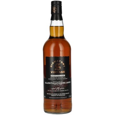 Signatory Vintage 100 Proof Edition GLENTAUCHERS 16 Years Old Single Malt #11 2009 57,1% Vol. 0,7l - Publicité Signatory Vintage 100 Proof Edition GLENTAUCHERS 16 Years Old Single Malt #11 2009 57,1% Vol. 0,7l - Publicité