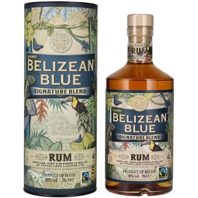 Belizean Blue SIGNATURE BLEND Rum 40% Vol. 0,7l en boîte cadeau - Publicité Belizean Blue SIGNATURE BLEND Rum 40% Vol. 0,7l en boîte cadeau - Publicité
