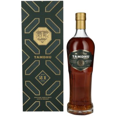 Le whisky Tamdhu Tamdhu 21 Years Old Speyside Single Malt Limited Release 47,5% Vol. 0,7l en boîte cadeau - Publicité Le whisky Tamdhu Tamdhu 21 Years Old Speyside Single Malt Limited Release 47,5% Vol. 0,7l en boîte cadeau - Publicité