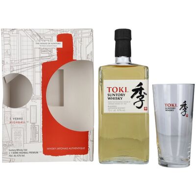 The House of Suntory Suntory TOKI Blended Japanese Whisky 43% Vol. 0,7l en boîte cadeau avec Highball Verre - Publicité The House of Suntory Suntory TOKI Blended Japanese Whisky 43% Vol. 0,7l en boîte cadeau avec Highball Verre - Publicité