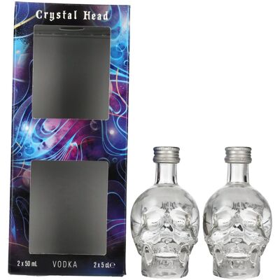 Vodka Crystal Head Crystal Head Vodka 40% Vol. 2x0,05l en boîte cadeau - Publicité Vodka Crystal Head Crystal Head Vodka 40% Vol. 2x0,05l en boîte cadeau - Publicité