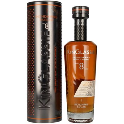 Inchdairnie KinVerresie 8 Years Old Double Matured Fife Single Malt Scotch Whisky 46,3% Vol. 0,7l in Tinbox - Publicité Inchdairnie KinVerresie 8 Years Old Double Matured Fife Single Malt Scotch Whisky 46,3% Vol. 0,7l in Tinbox - Publicité