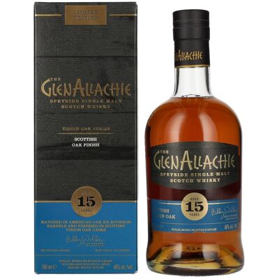 The GlenAllachie 15 Years Old SCOTTISH VIRGIN OAK 48% Vol. 0,7l en boîte cadeau - Publicité The GlenAllachie 15 Years Old SCOTTISH VIRGIN OAK 48% Vol. 0,7l en boîte cadeau - Publicité