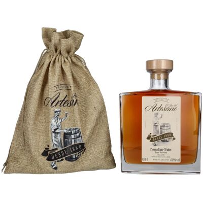 El Ron del Artesano 18 Años Tes Barriles Panama Rum 43,9% Vol. 0,7l im Leinenbeutel - Publicité El Ron del Artesano 18 Años Tes Barriles Panama Rum 43,9% Vol. 0,7l im Leinenbeutel - Publicité