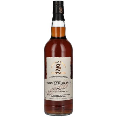 Signatory Vintage 100 Proof Edition GLEN ROTHES 10 Years Old Single Malt #50 2015 57,1% Vol. 0,7l - Publicité Signatory Vintage 100 Proof Edition GLEN ROTHES 10 Years Old Single Malt #50 2015 57,1% Vol. 0,7l - Publicité