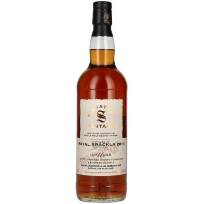 Signatory Vintage 100 Proof Edition ROYAL BRACKLA 11 Years Old Single Malt #67 2014 57,1% Vol. 0,7l - Publicité Signatory Vintage 100 Proof Edition ROYAL BRACKLA 11 Years Old Single Malt #67 2014 57,1% Vol. 0,7l - Publicité