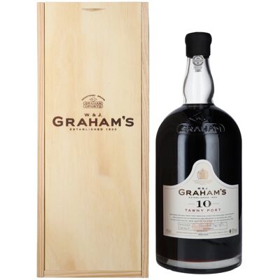 W. & J. Graham's Tawny Port 10 Years Old 20% Vol. 4,5l in Holzkiste - Publicité W. & J. Graham's Tawny Port 10 Years Old 20% Vol. 4,5l in Holzkiste - Publicité