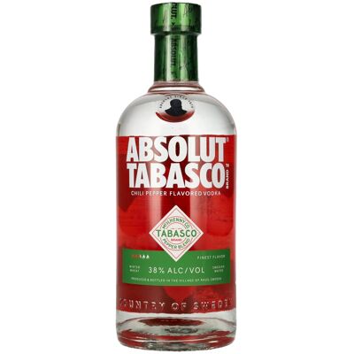 Absolut Vodka Absolut TABASCO Flavored Vodka 38% Vol. 0,7l - Publicité Absolut Vodka Absolut TABASCO Flavored Vodka 38% Vol. 0,7l - Publicité