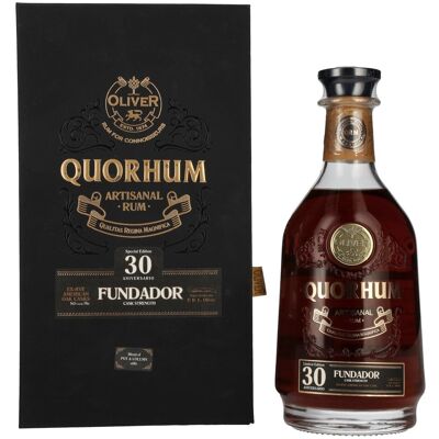 Ron Quorhum 30 Aniversario FUNDADOR Cask Strength Limited Edition 54,3% Vol. 0,7l en boîte cadeau - Publicité Ron Quorhum 30 Aniversario FUNDADOR Cask Strength Limited Edition 54,3% Vol. 0,7l en boîte cadeau - Publicité