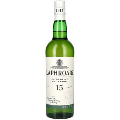 Laphroaig 15 Years Old Islay Single Malt Scotch Whisky 46% Vol. 0,7l - Publicité Laphroaig 15 Years Old Islay Single Malt Scotch Whisky 46% Vol. 0,7l - Publicité
