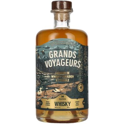 Grands Voyageurs Liqueur de Whisky Canadien À L'Érable 30% Vol. 0,7l - Publicité Grands Voyageurs Liqueur de Whisky Canadien À L'Érable 30% Vol. 0,7l - Publicité