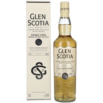 Glen Scotia DOUBLE CASK Bordeaux Red Wine Cask Single Malt Scotch Whisky 46% Vol. 0,7l en boîte cadeau - Publicité Glen Scotia DOUBLE CASK Bordeaux Red Wine Cask Single Malt Scotch Whisky 46% Vol. 0,7l en boîte cadeau - Publicité