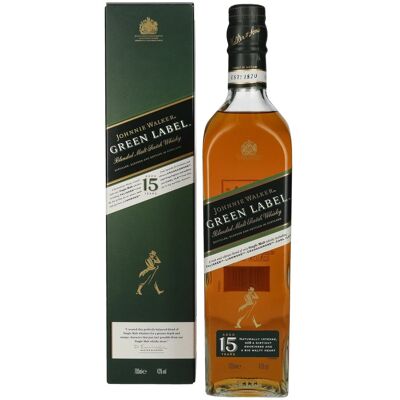 Johnnie Walker Green Label 15 Years Old 43% Vol. 0,7l en boîte cadeau - Publicité Johnnie Walker Green Label 15 Years Old 43% Vol. 0,7l en boîte cadeau - Publicité