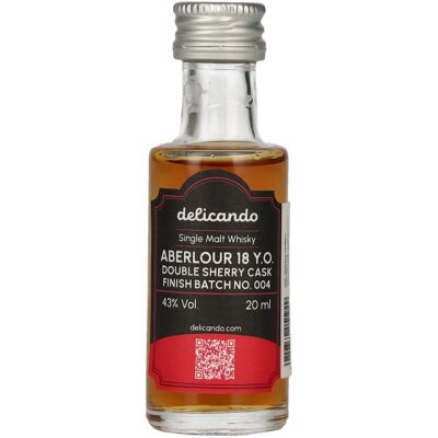 Aberlour 18 Years Old Double Sherry Cask Finish Batch No. 004 43% Vol. 0,02l - Publicité Aberlour 18 Years Old Double Sherry Cask Finish Batch No. 004 43% Vol. 0,02l - Publicité