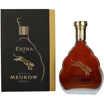 Meukow Cognac Meukow EXTRA Cognac 40% Vol. 0,7l en boîte cadeau - Publicité Meukow Cognac Meukow EXTRA Cognac 40% Vol. 0,7l en boîte cadeau - Publicité