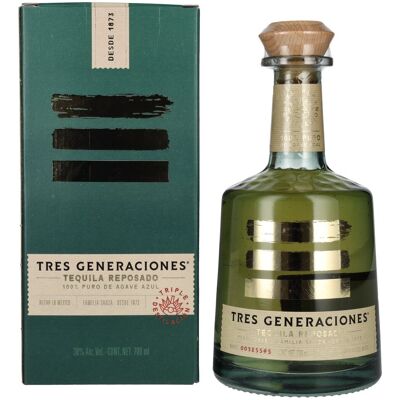 Tres Generaciones Tequila Reposado 100% Agave 38% Vol. 0,7l en boîte cadeau - Publicité Tres Generaciones Tequila Reposado 100% Agave 38% Vol. 0,7l en boîte cadeau - Publicité