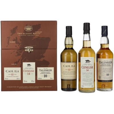 The Classic Malts Selection Collection 44,9% Vol. 3x0,2l en boîte cadeau - Publicité The Classic Malts Selection Collection 44,9% Vol. 3x0,2l en boîte cadeau - Publicité