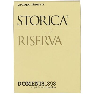 Domenis 1898 STORICA RISERVA Grappa 50% Vol. 10x0,005l en boîte cadeau - Publicité Domenis 1898 STORICA RISERVA Grappa 50% Vol. 10x0,005l en boîte cadeau - Publicité