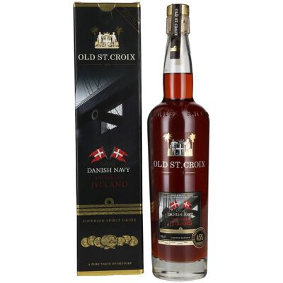 Old St. Croix A.H. Riise Royal DANISH NAVY The Frigate JYLLAND Superior Spirit Drink 45% Vol. 0,7l en boîte cadeau - Publicité Old St. Croix A.H. Riise Royal DANISH NAVY The Frigate JYLLAND Superior Spirit Drink 45% Vol. 0,7l en boîte cadeau - Publicité