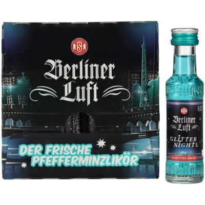 Berliner Luft GLITTER NIGHTS Der Frische Pfefferminzlikör 18% Vol. 24x0,02l - Publicité Berliner Luft GLITTER NIGHTS Der Frische Pfefferminzlikör 18% Vol. 24x0,02l - Publicité