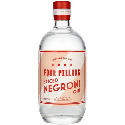 Four Pillars Gin Four Pillars SPICED NEGRONI Gin 43,8% Vol. 0,7l - Publicité Four Pillars Gin Four Pillars SPICED NEGRONI Gin 43,8% Vol. 0,7l - Publicité